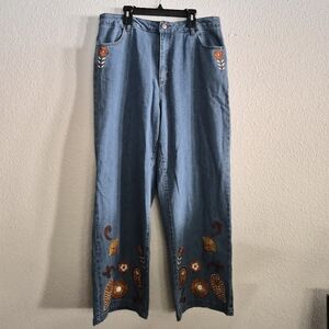 Princess Highway Paisley Embroidered Jean